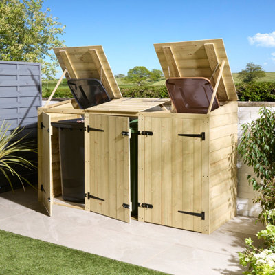 Rowlinson Premier Shiplap Triple Bin Store from B&Q