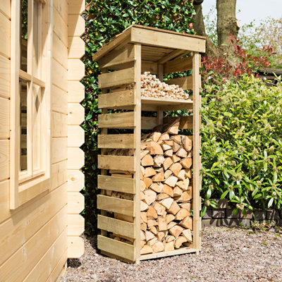Rowlinson Narrow Timber Log Store from B&Q
