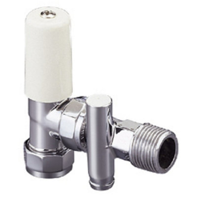 Pegler Yorkshire Terrier Lockshield Radiator Valve Angle 15mm 12.7mm 601058 from B&Q
