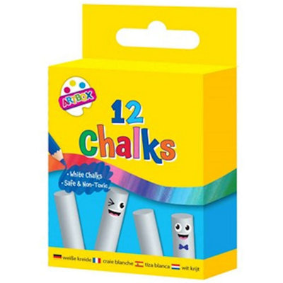 Pack of 12 White Artbox Chalks in Hanging Box - Use with blackboard - Image 5
