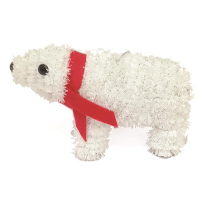 Tallon Single Christmas Tinsel DecorationPolar Bear from B&Q