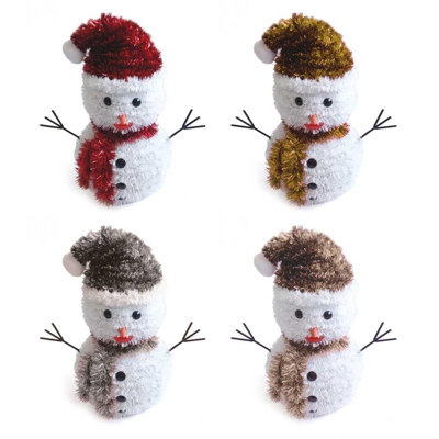 Tallon Single Large Snowman Christmas Tinsel Decoration from B&Q