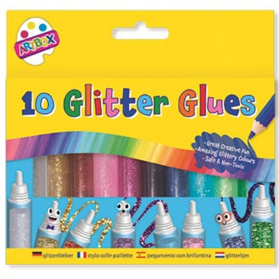 5x GLITTER GLUE GEL PENS ART CRAFT SPARKLY COLOURED MARKERS CHILDREN (Pack of 5) - Image 4