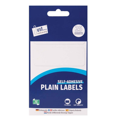 B&Q -  100 Pack White 70mm X 25mm Sticky Labels 100 Label Pack Ideal Size Self Adhesive Easy To Use Stay Organised With This Self Sheets