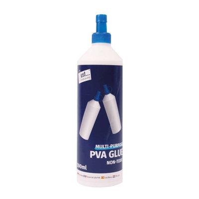 B&Q -  White 500Ml Pva Glue Multi Purpose Adhesive Strong Bond Formula Can Be Used As A Glaze Large 500Ml Bottle Product Information