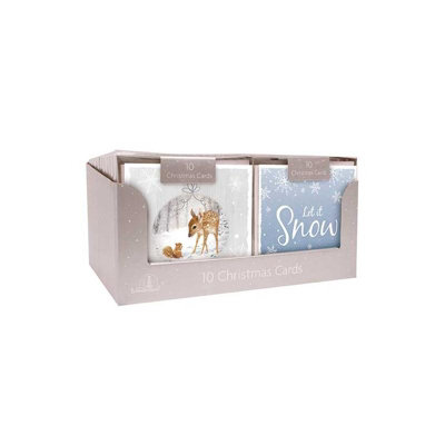 10 Square Winter Wonderland Trend Christmas Cards from B&Q