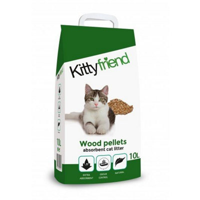 Kittyfriend Wood Cat Litter 10Ltr from B&Q