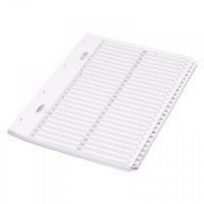 Concorde Concord Classic Index Mylar-Reinforced Punched 4 Holes 1-50 A4 White Ref 05501/cs55 from B&Q