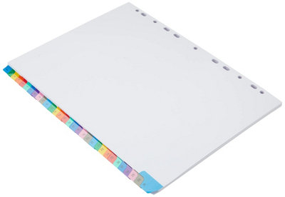 Concorde Concord Punched Pocket Index Multicolour-Tabbed Europunched 1-31 Extra Wide A4 White Ref Cs100 from B&Q