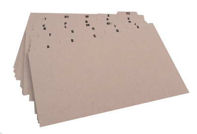 Q-Connect Gd Card 203X127mm A-Z Pk25 from B&Q