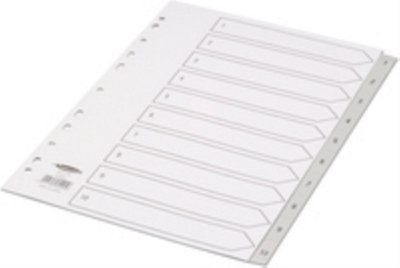 Concorde Concord Grey Index Polypropylene 120 Micron Europunched 1-10 A4 Ref 62405 from B&Q
