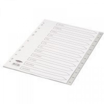 Concorde Concord Jan-Dec Grey Index Polypropylene 120 Micron Europunched A4 Ref 63005 from B&Q