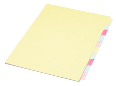 Concorde Concord Presentation Index Unpunched 10-Part A4 Assorted Ref 76099 Pack Of 10