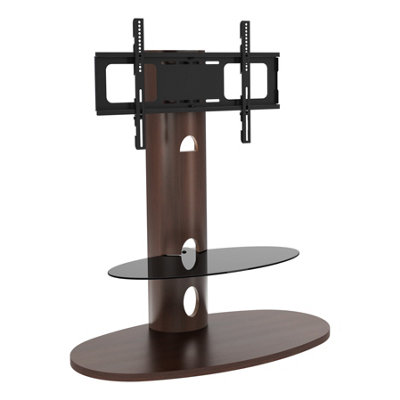 Avf Affinity Chepstow 93Cm Oval Pedestal Tv StandFor Tvs 32-65"Walnut from B&Q