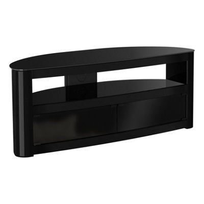 Avf Affinity Burghley 1.25M Curved Tv StandFor Tvs Up To 65"Black from B&Q