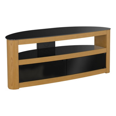 Avf Affinity Burghley 1.25M Curved Tv StandFor Tvs Up To 65"Oak from B&Q