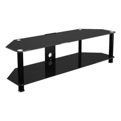 Avf Classic 1.4M Glass Corner Tv Stand With Cable Management For Tvs Up To 65"Black from B&Q
