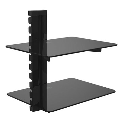 Avf Double Shelf Av Shelving Black from B&Q