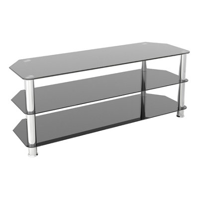 Avf Classic 1.25M Glass Tv StandFor Tvs Up To 60"Black/chrome from B&Q
