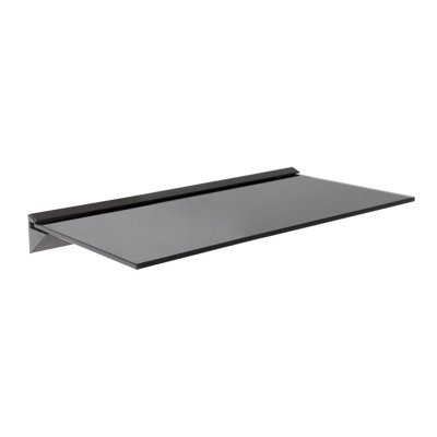 Avf Floating Black Glass Shelf 60 X 25Cm8mm from B&Q