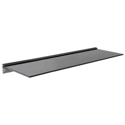Avf Floating Black Glass Shelf 80 X 25Cm8mm from B&Q