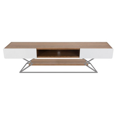 Avf Plaza 2M Tv StandFor Tvs Up To 95"Walnut And White from B&Q