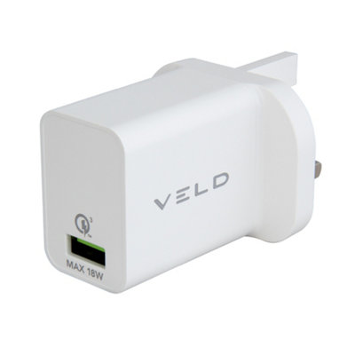 AVF Veld Super Fast Usb Wall Charger18W from B&Q