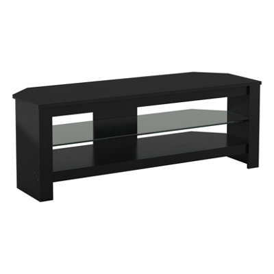 Avf Black Calibre Plus Tv Stand With Glass Shelf, For Tvs Up To 55" - Oak 1.15M