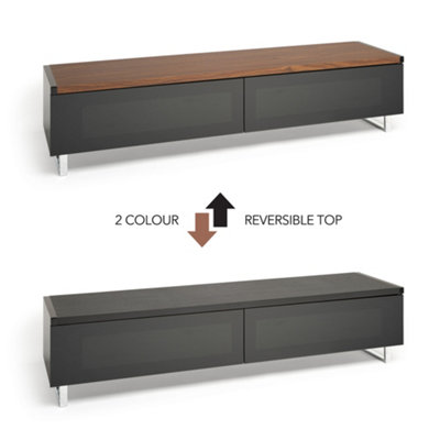 Avf Panorama 1.6M Tv StandReversible Walnut Or Black TopFor Tvs Up To 80" from B&Q