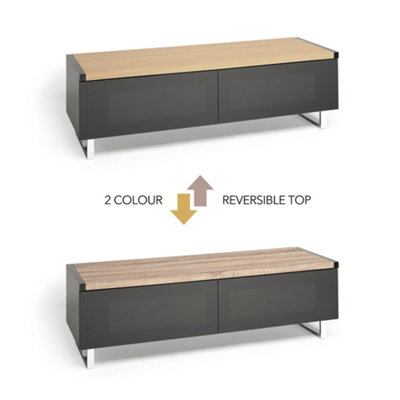 Avf Panorama 1.2M Tv StandReversible Light Oak Or Grey Oak TopFor Tvs Up To 60" from B&Q