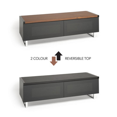 Avf Panorama 1.2M Tv StandReversible Walnut Or Black TopFor Tvs Up To 60" from B&Q