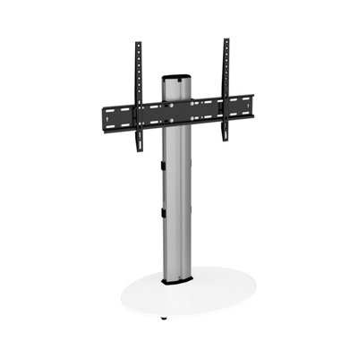 Avf Eno 60Cm Pedestal Tv StandFor Tvs 32-55"Silver & White Glass from B&Q