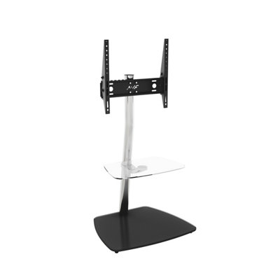 Avf Iseo 60Cm Pedestal Tv StandFor Tvs Up To 55"Clear & Black Glass from B&Q