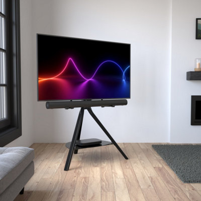 Avf Hoxton Freestanding Tripod Tv Stand With Soundbar Shelf For 32-70" TvsBlack from B&Q