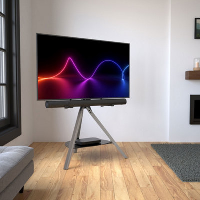 Avf Hoxton Freestanding Tripod Tv Stand With Soundbar Shelf For 32-70" TvsGrey from B&Q
