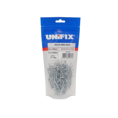 Unifix Galv Round Wire Nails Ce150 X 6.00mmPou9Galvrwn/140Perfect For Building ProjectsBox Of 5 from B&Q