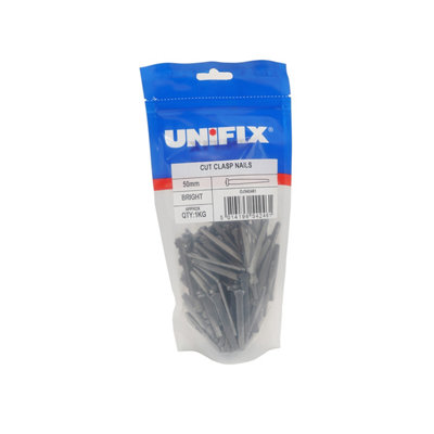 Unifix Bright Cut Clasp Nail 50mm500G BagPou9Cn/105Box Of 5 from B&Q