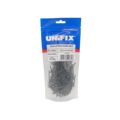 Unifix Sherardised Annular Ring Shank Nails 65 X 3.35mmPou9Sherarsn/115Perfect For WoodworkBox Of 5 from B&Q