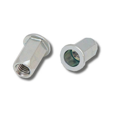 Jrp Riveting Products M4 X 11.0 Steel Flat Head Rivet NutsJrprnsfhh0420 - from B&Q