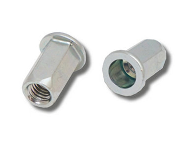Jrp Riveting Products M5 X 16.5 Steel Flat Head Rivet NutsJrprnsfhh0550Box Of 500 from B&Q