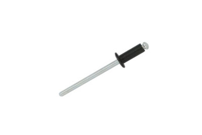 Jrp Riveting Products 4.0 X 6mm Aluminium/steel Dome Head Rivets Ral 9005 BlackJrpclasd4006BlBox Of 1000 from B&Q