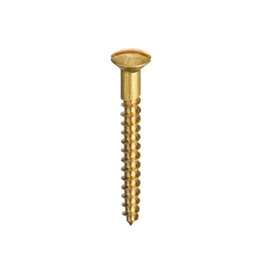 Unifix Brass Woodscrews Slotted Raised Countersunk Head 8G X 1.1/4" (4.0 X 30mm)Mpn 9Tqrsdbws/141Box Of 200 from B&Q