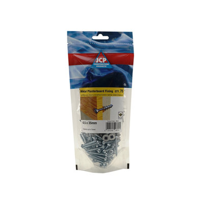 Jcp Fixings J-Plug Self-Drill Metal Plasterboard Fixing 4.5 X 35mm Screw Fjpojjp15ABox Of 375 from B&Q