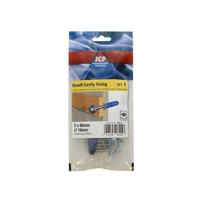 Jcp Fixings Rosett Cavity Fixings Blue M5 X 55mm Fjjbbr05055Pack Of 30 from B&Q