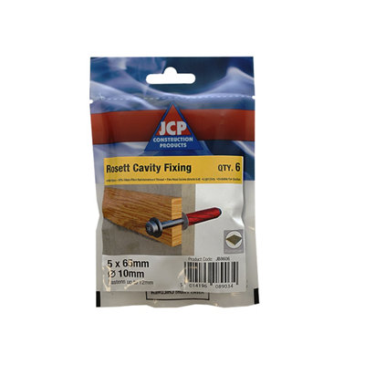 Jcp Fixings Rosett Cavity Fixings BlueM5 X 65mmFjjbrr05065Box Of 30 from B&Q