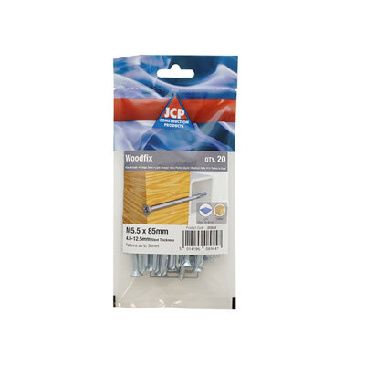 Jcp Fixings Woodfix Self-Drilling Screws X 109Mm - Fjjbwfh55109 - Heavy Section - Box Of 100 Size 5.5 B&Q