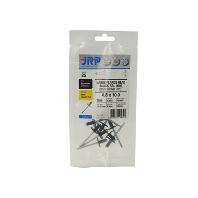 Jrp Riveting Products 4.8 X 24mm Aluminium/steel RivetsJrpbagclasl482416Bl - from B&Q