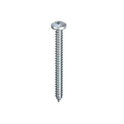 Unifix Self-Tapping Screws Pozi Pan Head Ab Din 7981-C-Z Bzp10G X 1.1/2" (4.8 X 38mm)Box Of 500 from B&Q