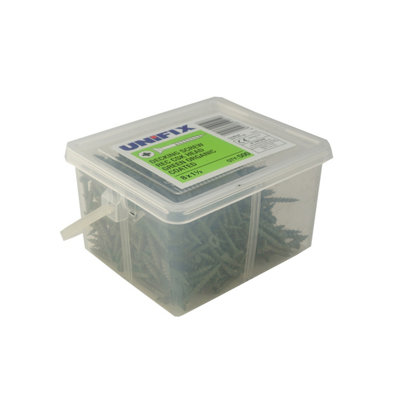 Unifix Decking Screws Pozi Csk Head Green Coating8G X 1.1/2"Tub Of 500 - from B&Q