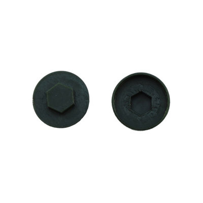 B&Q -  Juniper Green Cover Caps19mmFjmfc19JgBox Of 1000